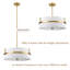 Luminaire suspendu en tissu doré