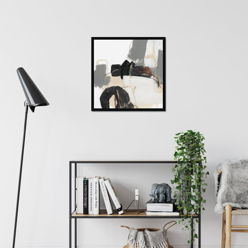 Essential Gesture I by June Erica Vess - Painting, Black Framed Paper Print, 34cm H x 34cm W
