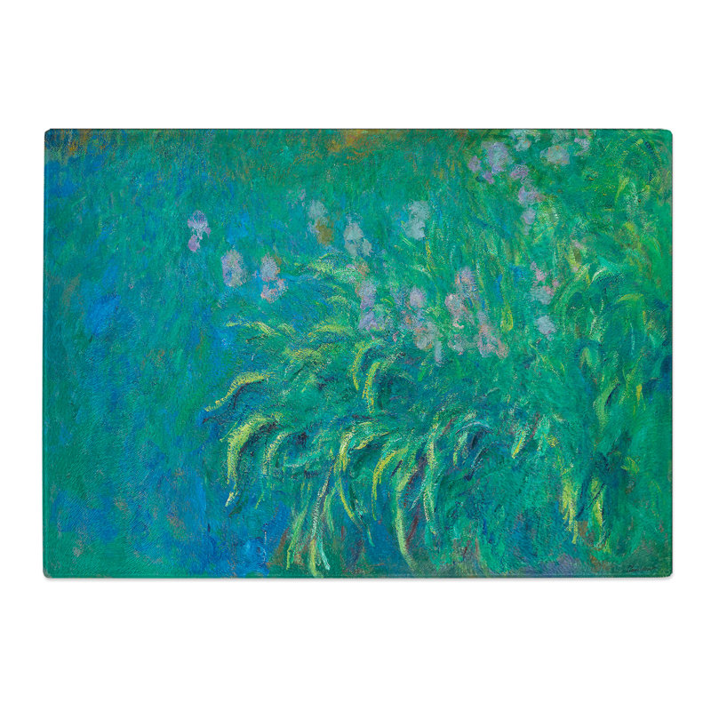 Irises by Claude Monet Chopping Board, 0.4cm H x 20cm W x 28.5cm L
