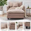 Fauteuil surdimensionné en chenille de 41 po avec repose-pieds - confort et style moelleux pour l'espace de vie-2030749560