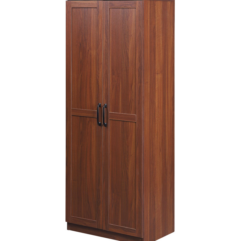 63" 2-Door Kitchen Pantry , Brown Cabinet With 5 Shelving And 2 Adjustable Shelves For Cozy Storage Cabinet, Shelving. Mixers. Elegant Dining Room