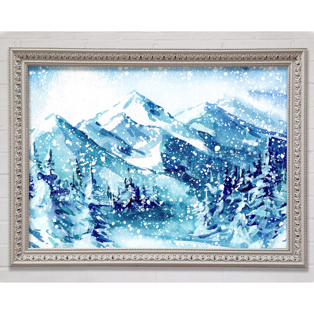 Snowy Mountains Bliss - Einzelner Bilderrahmen Kunstdrucke