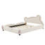 Velvet Platform Bed With Bear-Shaped Headboard And Bed-End Pocket-772664233-772664228