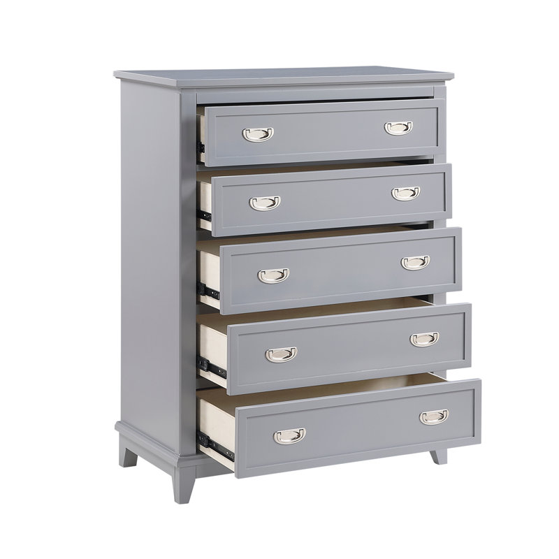 Commode de rangement avec commode verticale 5 pièces, Gris