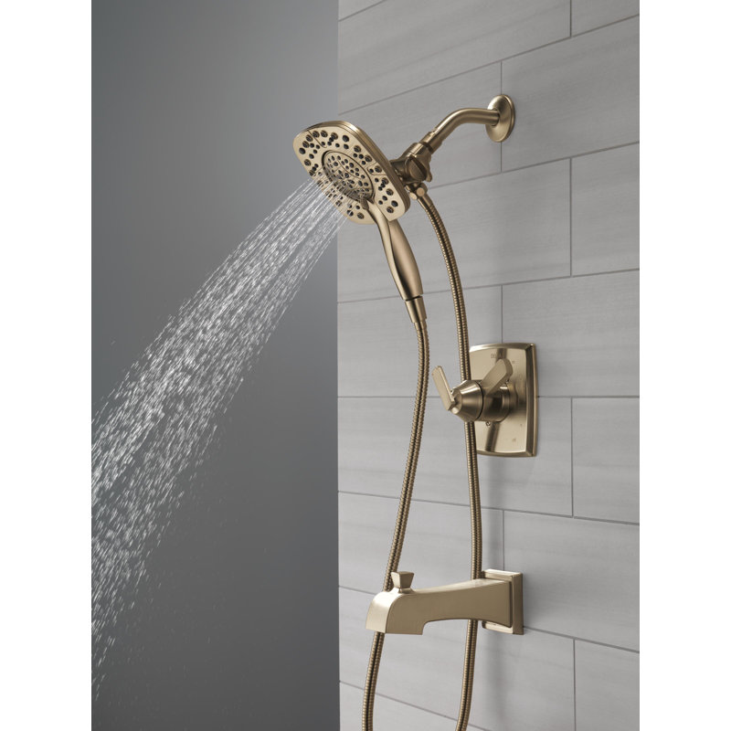 Ashlyn 17 Series Dual-Function Tub Shower Faucet Set, In2ition Shower Handle Trim Kit, Champagne Bronze