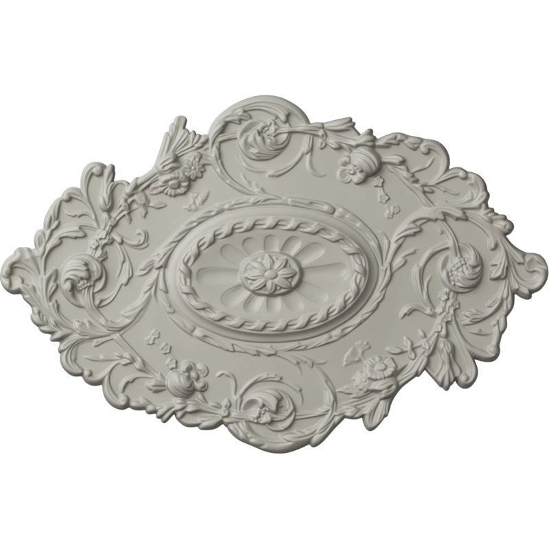 Médaillon de plafond l 30 1/2 po x H 20 po x P 1 1/2 po, Pot de crème