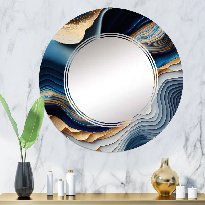 Miroir mural abstrait Prudance, 32 po x 32 po