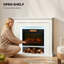 Metro 1800W Inset Electric Fireplace and Mantel Reach up to 30 m², White