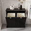Armoire de trieur de linge inclinable à deux compartiments-752726337