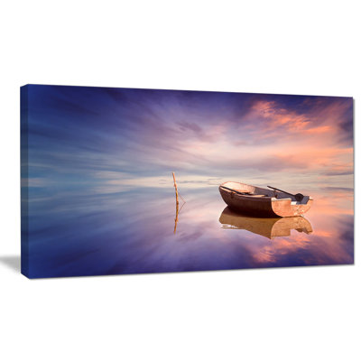 « orne bateau of couleur sea », reproduction de photo sur toile tendue