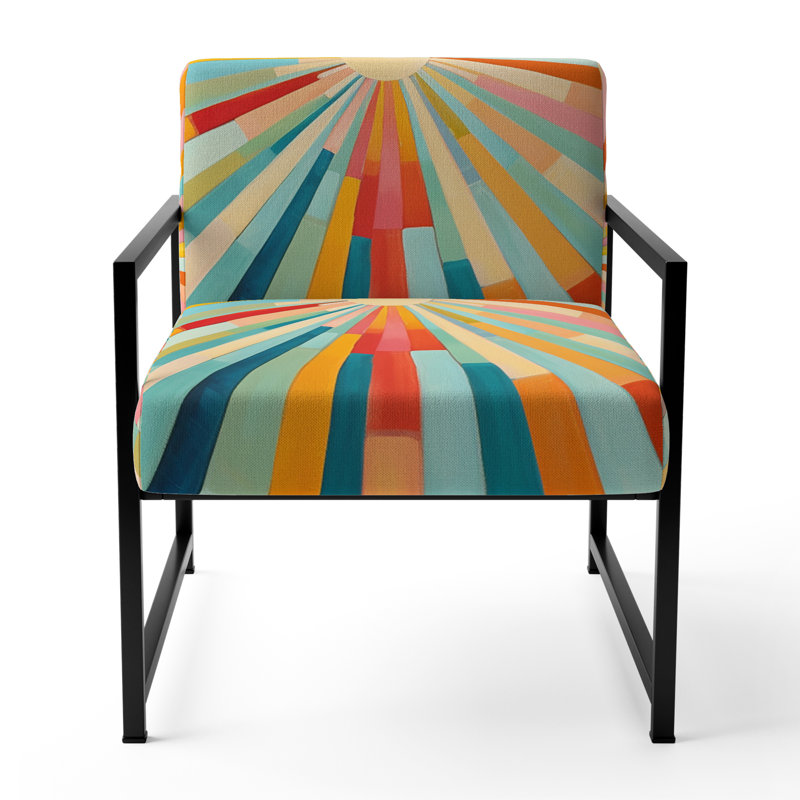 Chaise d'appoint rembourrée Mid Century, Noir