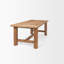 Nonnie Rectangular Natural Brown Wood Dining Table-99238330