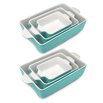 NutriChef 6 Piece Non-Stick Ceramic Bakeware Set