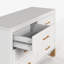 Commode double 6 tiroirs en blanc-134116606