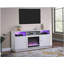 Console de meuble télé avec chauffeur, éclairage DEL, armoires, tablettes l 70 po Ambrogio-1691188227