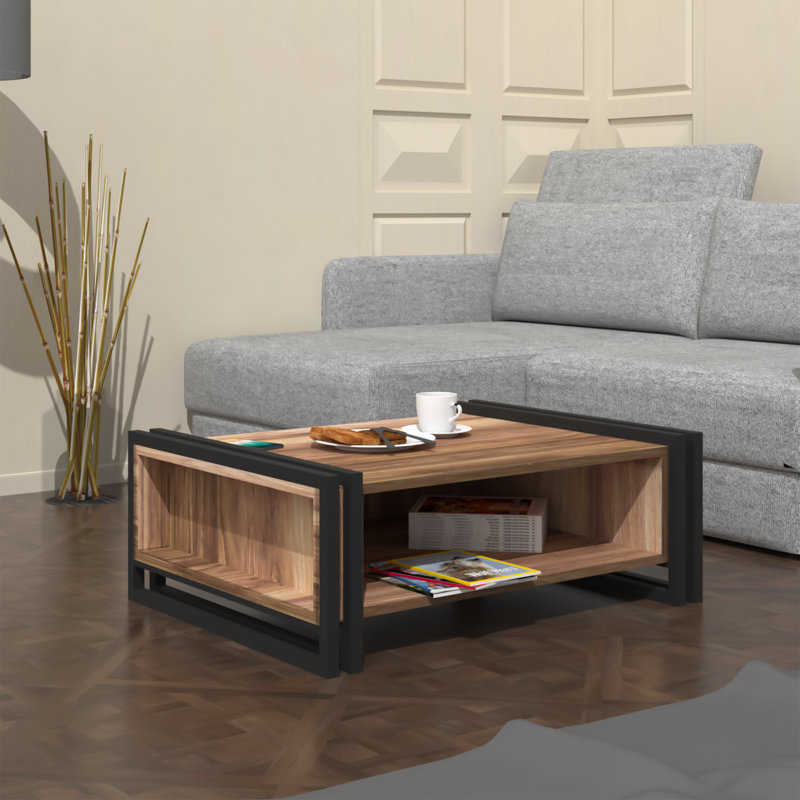 Table basse avec rangement de style traîneau