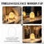 Lampe de table tactile en forme d'œuf en marbre jade pêche naturel, veilleuse DEL rechargeable sans fil avec 3 niveaux de luminosité réglables, lampe d'ambiance décorative pour chambre, salon, bureau, terrasse et fêtes extérieures