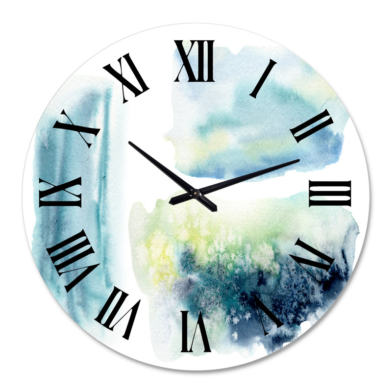Nuage abstrait sous l'eau - horloge murale moderne, Grand