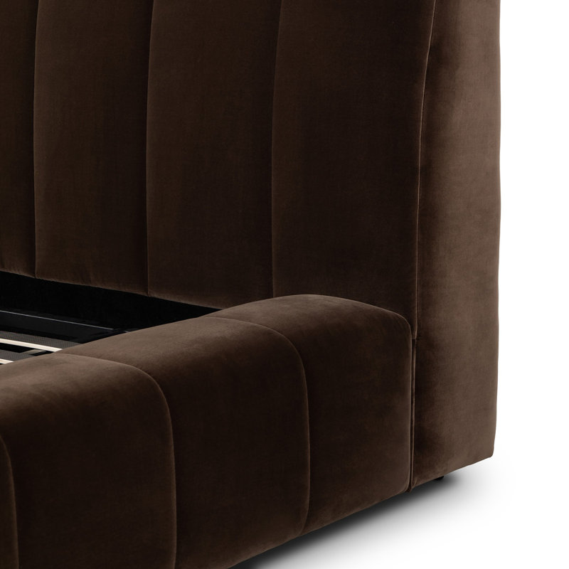 Langham Upholstered Bed, King, Surrey Mink