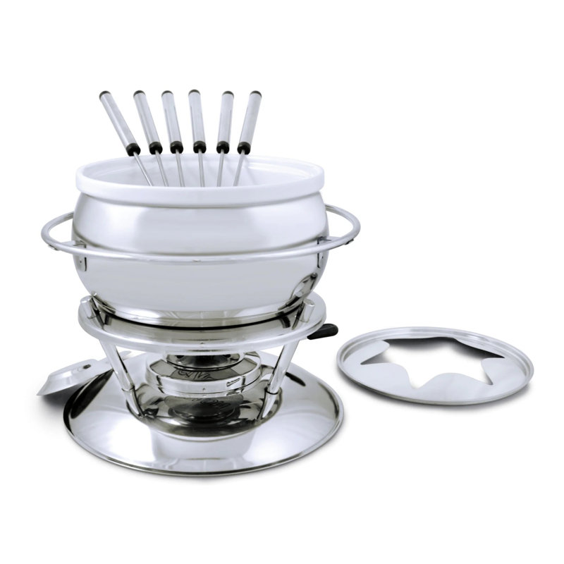 Swissmar Züri 11 Piece Fondue Set, Polished Stainless Steel