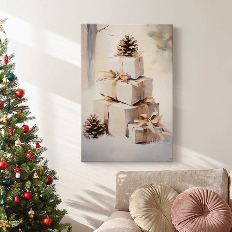 Art des Fêtes de Noël - Toile tendue avec châssis - Série 2-XCI, H 18 po x l 12 po