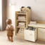 Organisateur de bibliothèque modulaire en bois pour enfants avec design d'ours pour chambre de bébé, chambre à coucher, salle de jeux, coin lecture - A-121595827