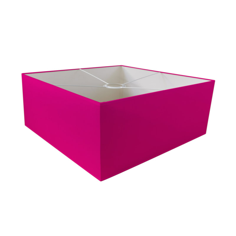 Messner 1 - Light Square/Rectangle Pendant, 25cm H x 40cm W x 40cm D, Hot Pink, Grey