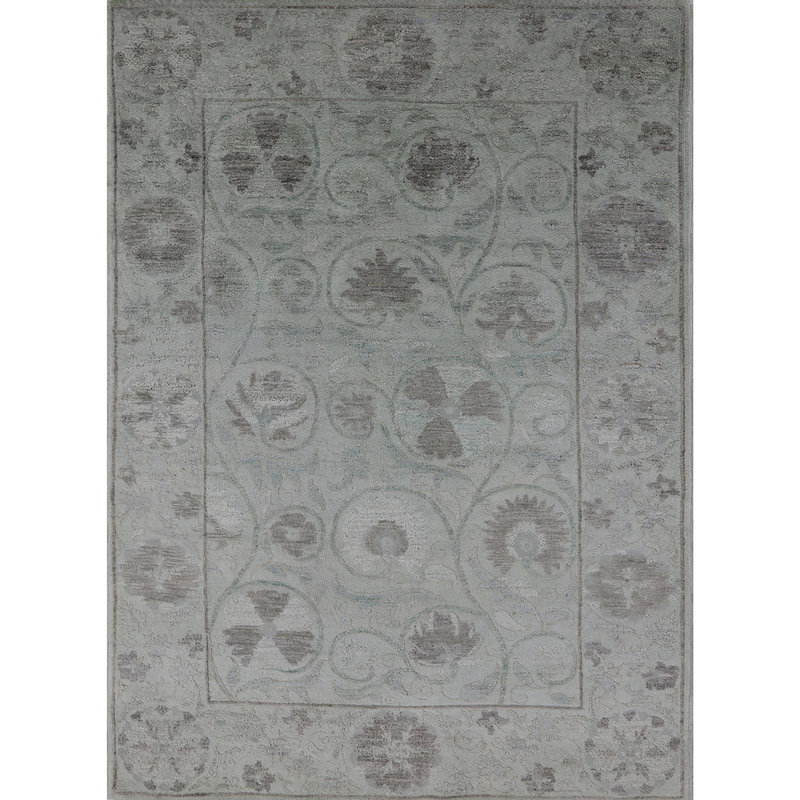 Tapis oriental gris Hanston, Rond 8 pi