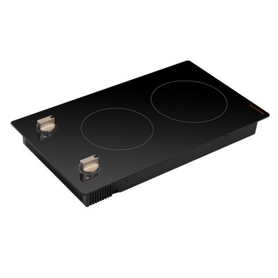 1800W 2 Burner Induction Cooktop Electric Countertop Burner Knob Control