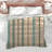 Green Beige Vertical Stripes Comforter-128572608