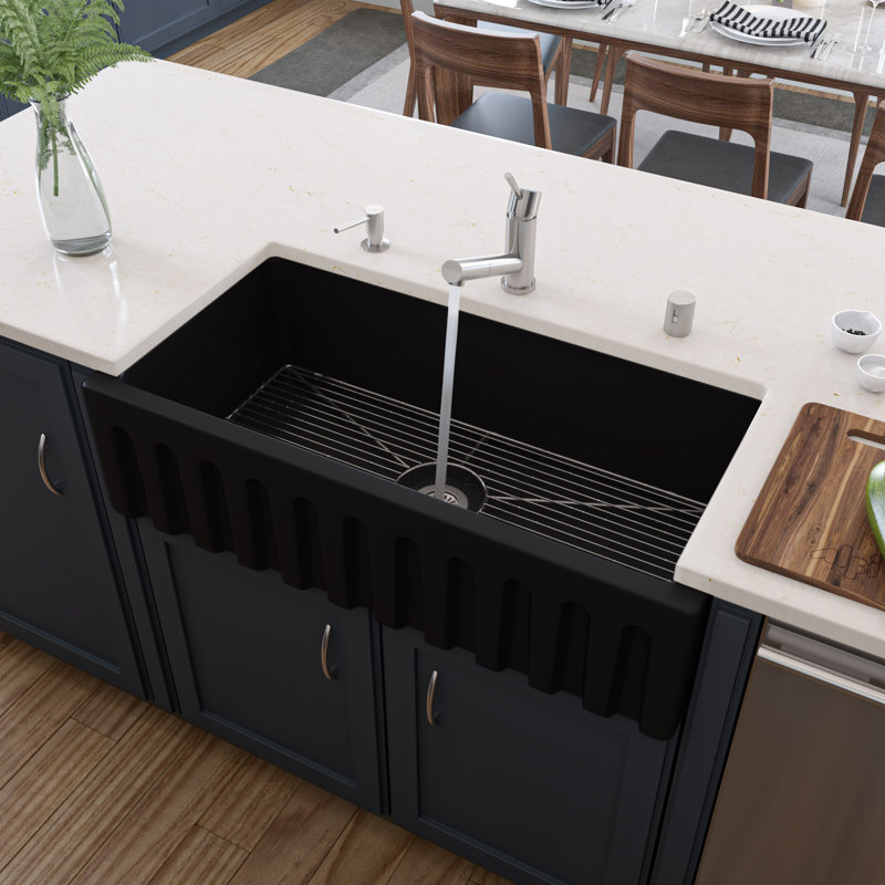 36'' L Single Bowl Fireclay Kitchen Sink
