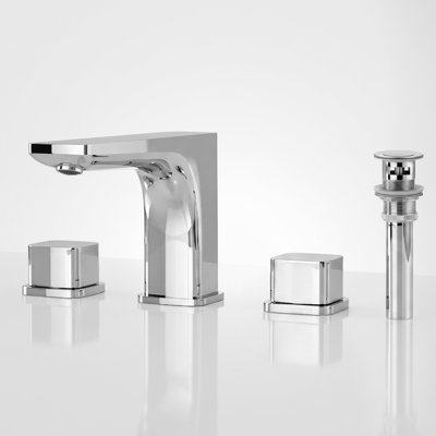 Widespread Bathroom Faucet 3 Hole, 2-handle Bathroom Sink Faucet with Drain Assembly