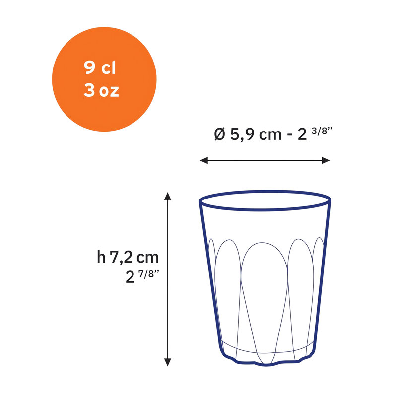 Ensemble de 6 verres Provence, 3 oz