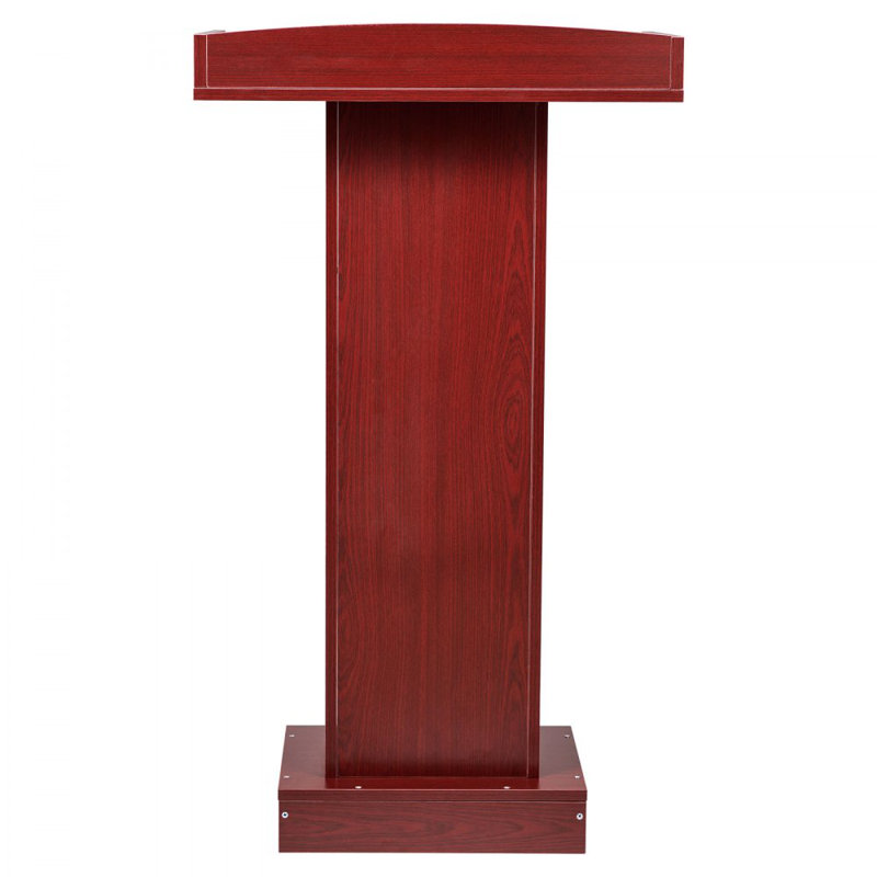 Podium Stand 41 in Elegant Wooden Lectern with Storage Shelf Classroom Church