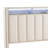 Contemporary Glam Beige Color 1Pc Full Size Bed Storage Shelve LED Channel Tufting Bedroom Furniture Fabric Nailhead-438874230-438874231