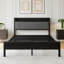 Lit pour grand lit sans sommier avec rangement et rangement pour rangement noir compact-288785762