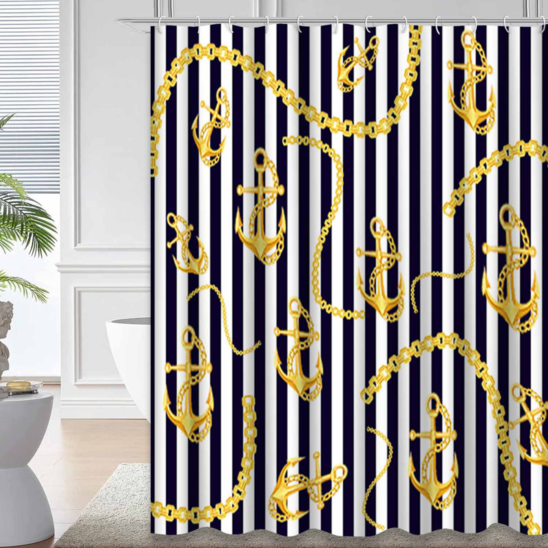 Rideau de douche Anchor Ornaments, L 72 po x l 72 po