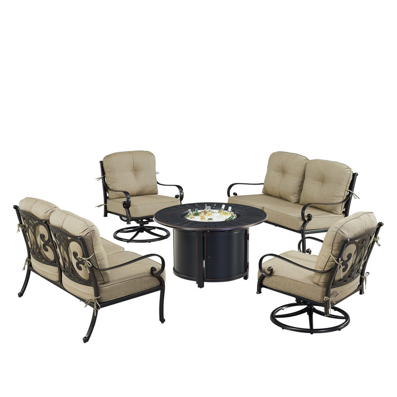 Hairston Outdoor 6 - Piece Conversation Set