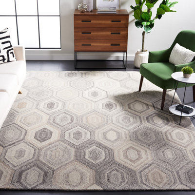 Isbella Hand Tufted Wool Geometric Rug