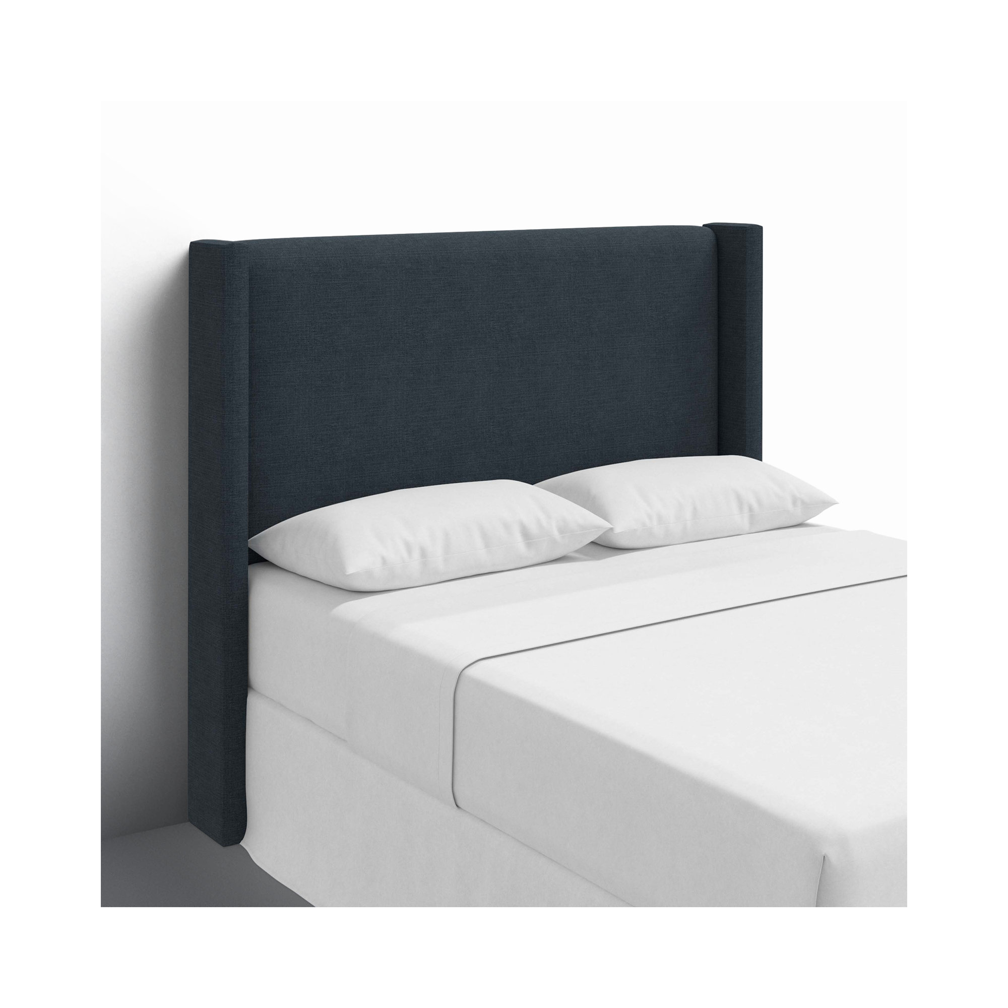 Hanson Upholstered Headboard, King, Classic Navy Linen