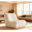 Luxury Accent Chair Button-Tufted Detail White Microfiber Comfy Chair Living Room Furniture 1Pc-570524303