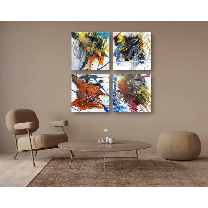 Mineral Series 4 Set III by John Beard - Artist Enhanced Canvas Print, Black, 12" H x 12" W x 2" D