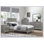 Mobilier de chambre à coucher de style rustique en bois vieilli à finition grise vieillie 1pc