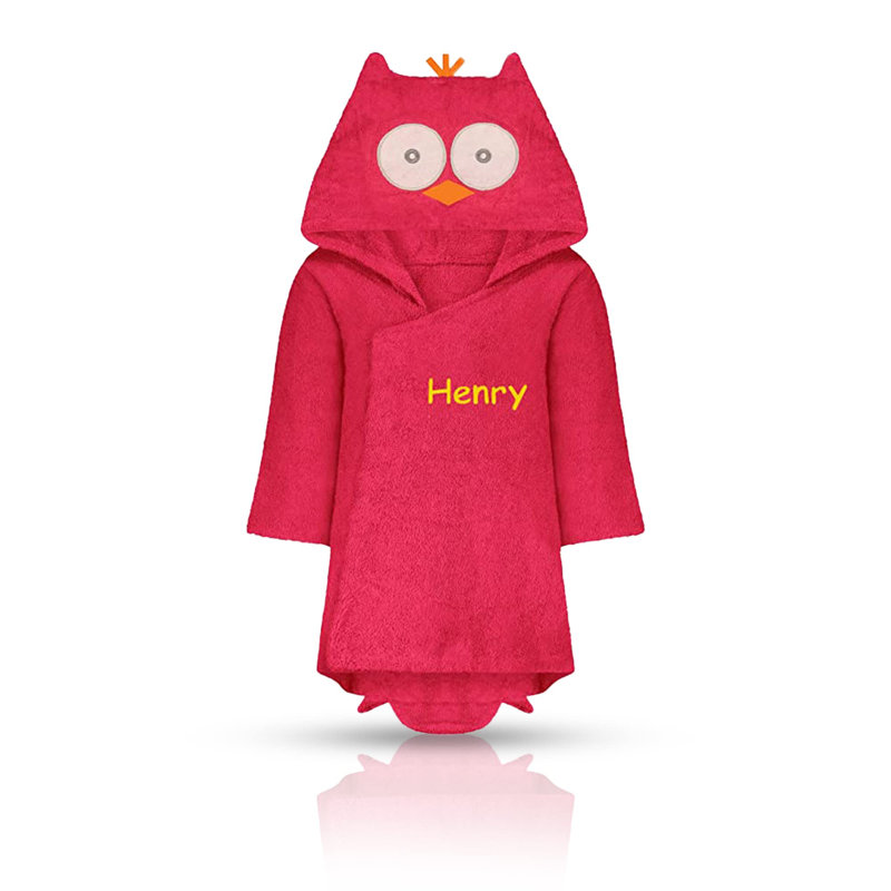 Peignoir de cheville avec capuche pour enfants, L, Oui, Rouge