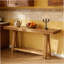 Table d'entrée en bois massif de style naturel avec rangement à deux niveaux, conception campagnarde pour une utilisation polyvalente à la maison