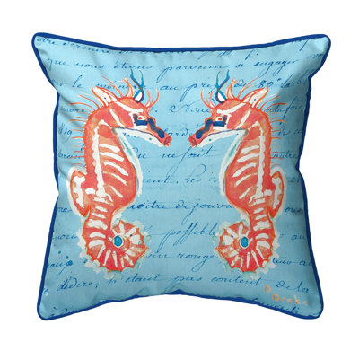 Sea Horses Outdoor Throw Pillow