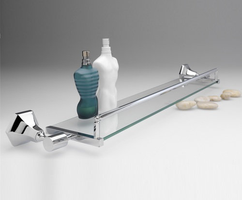 Craftmaster 3.0314" H x 29.5669" W Bathroom Shelf, Polished Chrome