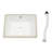 OUKANING 11.81'' X 15.75" Ceramic Rectangular Bathroom Sink with Overflow