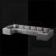 Canapé modulaire, canapé en velours côtelé modulaire en L de 188 po pour 8 pièces | Gris anthracite | Velours côtelé-345636882