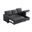 Upholstered Pull Out Sectional Sofa With Chaise-1742809744